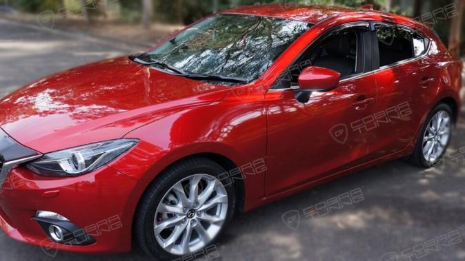 Дефлекторы окон (ветровики) Mazda 3 III Sd/Hb 2013"EuroStandard" (Мазда 3) Кобра Тюнинг